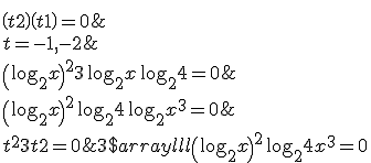 対数方程式の解法